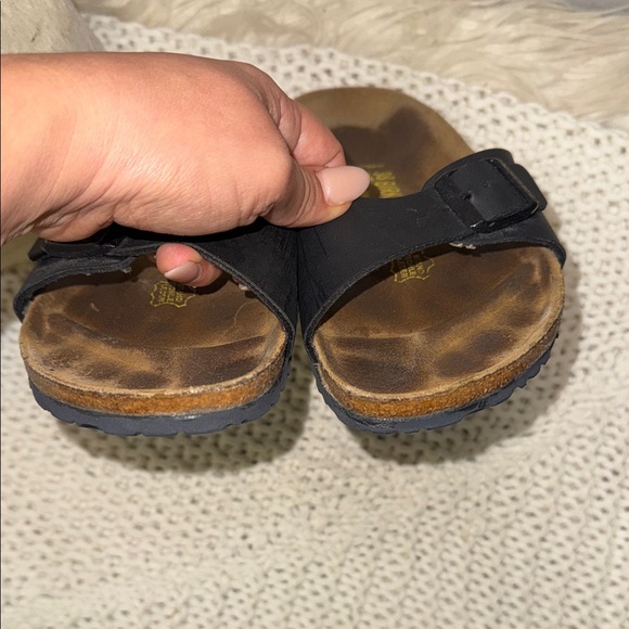 Birkenstock Black Leather Single Strap Sandals - Picture 3 of 5